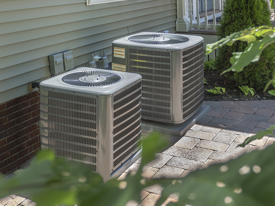 New HVAC AC units installed outside a Fort Lauderdale area home