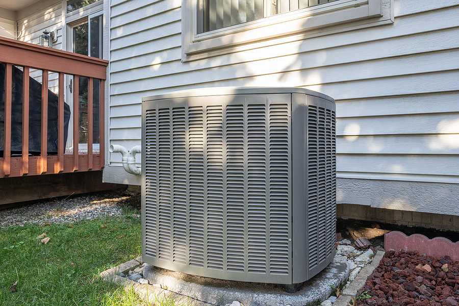 New HVAC AC coil installed outside a Naples, FL area home