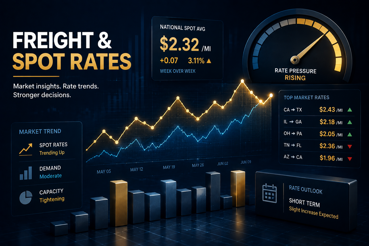 August 2026 Freight Rate Update for Dry Van, Reefer and Flatbed