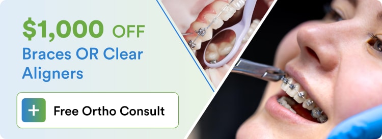 100% off Braces OR Clean Aligners