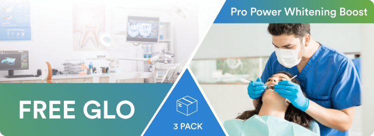 Free GLO Pro Power Whitening Boost – 3 Pack, Current patient hygiene whitening special